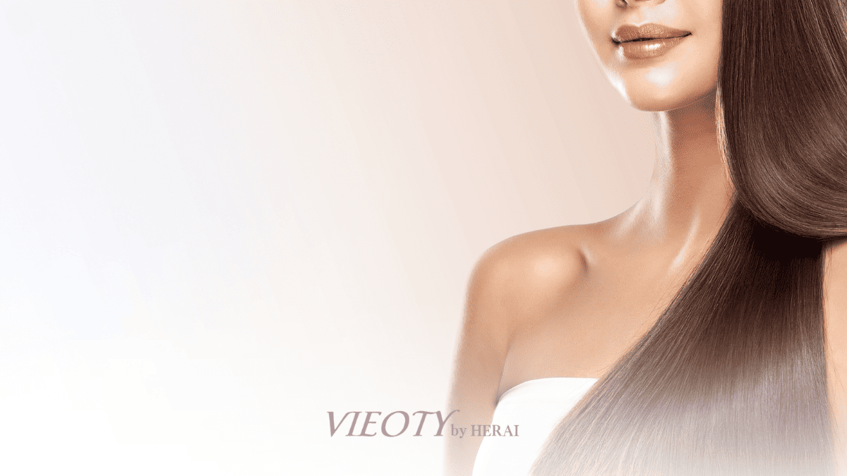 髪、肌、唇に使えるVIEOTYドレスグロウの多機能性を表現したイメージ