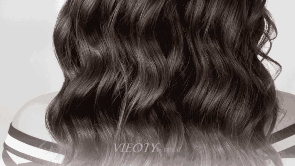 うねり、くせ毛の髪の女性イメージ画