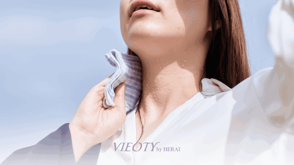 水分と油分が理想的なバランスで保たれていない肌のイメージ