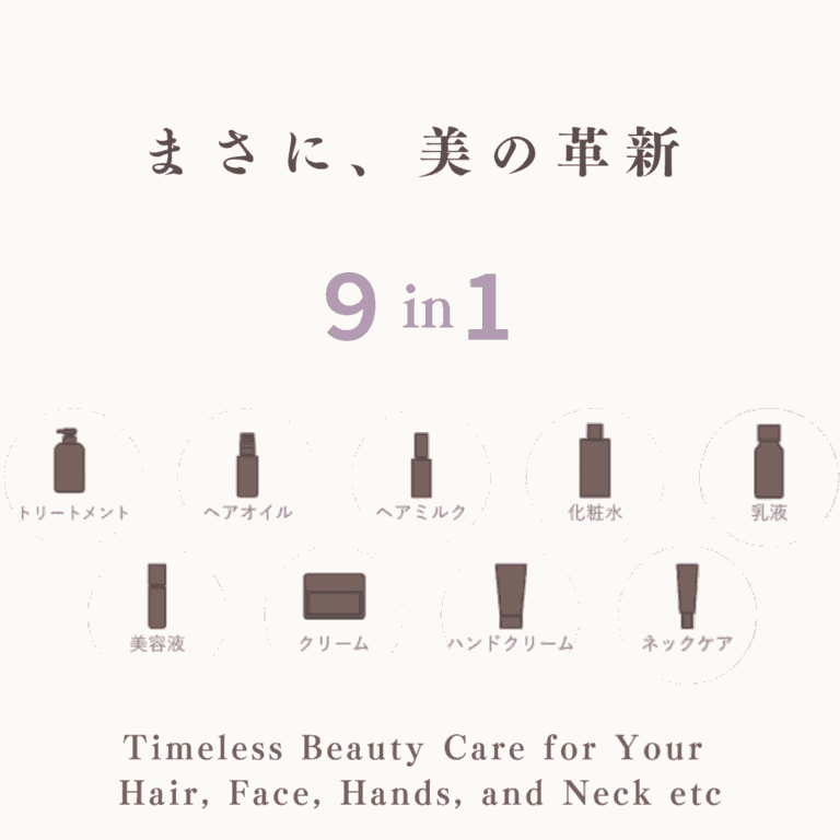 VIEOTYクリームが1本で9役をこなす「9 in 1」コンセプトの図解。