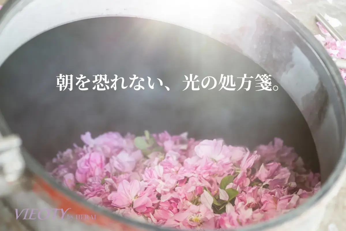 水蒸気蒸留法によって光毒性物質が除去されるメカニズムの図解